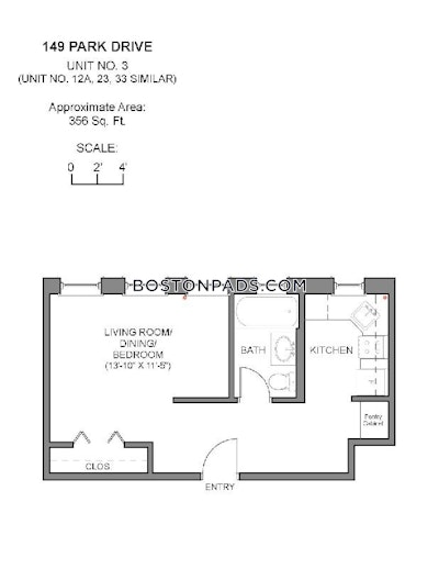 Fenway/kenmore Apartment for rent Studio 1 Bath Boston - $2,400 No Fee