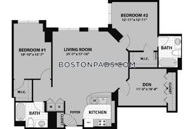 Waltham Apartment for rent 2 Bedrooms 2 Baths - $3,402