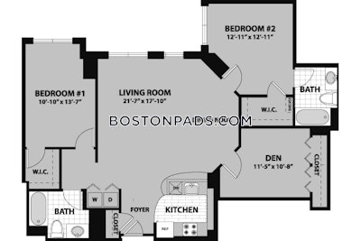 Waltham Apartment for rent 2 Bedrooms 2 Baths - $3,402