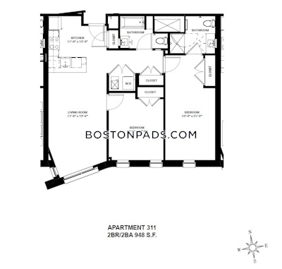 Allston Apartment for rent 2 Bedrooms 2 Baths Boston - $5,100 No Fee